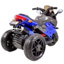MEGA MOTOR 3 KOŁOWY - MIĘKKIE KOŁA EVA, MIĘKKIE PIKOWANE SIEDZENIE/HS-5188 Import SUPER-TOYS