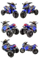 MEGA MOTOR 3 KOŁOWY - MIĘKKIE KOŁA EVA, MIĘKKIE PIKOWANE SIEDZENIE/HS-5188 Import SUPER-TOYS