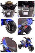 MEGA MOTOR 3 KOŁOWY - MIĘKKIE KOŁA EVA, MIĘKKIE PIKOWANE SIEDZENIE/HS-5188 Import SUPER-TOYS