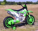 MEGA MOTOR ENDURO - MIĘKKIE KOŁA, AMORTYZATOR, 12V, WALIZKA SUPER JAKOŚĆ/XMX616 Import SUPER-TOYS