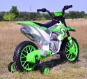 MEGA MOTOR ENDURO - MIĘKKIE KOŁA, AMORTYZATOR, 12V, WALIZKA SUPER JAKOŚĆ/XMX616 Import SUPER-TOYS