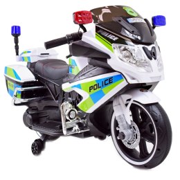 MEGA MOTOR POLICYJNY NA AKUMULATOR, KOGUT, MEGAFON, MOC/BEJ8188 Import SUPER-TOYS