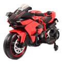 SUPER ŚCIGACZ 12 V, NOWOCZESNA BRYŁA, ŚWIECĄCE KOŁA, GAZ W MANETCE, DWA SILNIKI/MOTOR-H Import SUPER-TOYS