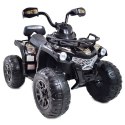 MEGA QUAD NA AKUMULATOR, MIĘKKIE KOŁA, MIĘKKIE SIEDZENIE, AMORTYZATORY/JS009 Import SUPER-TOYS