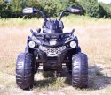 MEGA QUAD NA AKUMULATOR, MIĘKKIE KOŁA, MIĘKKIE SIEDZENIE, AMORTYZATORY/JS009 Import SUPER-TOYS