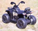MEGA QUAD NA AKUMULATOR, MIĘKKIE KOŁA, MIĘKKIE SIEDZENIE, AMORTYZATORY/JS009 Import SUPER-TOYS