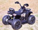 MEGA QUAD NA AKUMULATOR, MIĘKKIE KOŁA, MIĘKKIE SIEDZENIE, AMORTYZATORY/JS009 Import SUPER-TOYS
