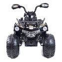 MEGA QUAD NA AKUMULATOR, MIĘKKIE KOŁA, MIĘKKIE SIEDZENIE, AMORTYZATORY/JS009 Import SUPER-TOYS