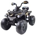 MEGA QUAD NA AKUMULATOR, MIĘKKIE KOŁA, MIĘKKIE SIEDZENIE, AMORTYZATORY/JS009 Import SUPER-TOYS