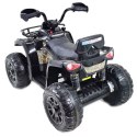 MEGA QUAD NA AKUMULATOR, MIĘKKIE KOŁA, MIĘKKIE SIEDZENIE, AMORTYZATORY/JS009 Import SUPER-TOYS